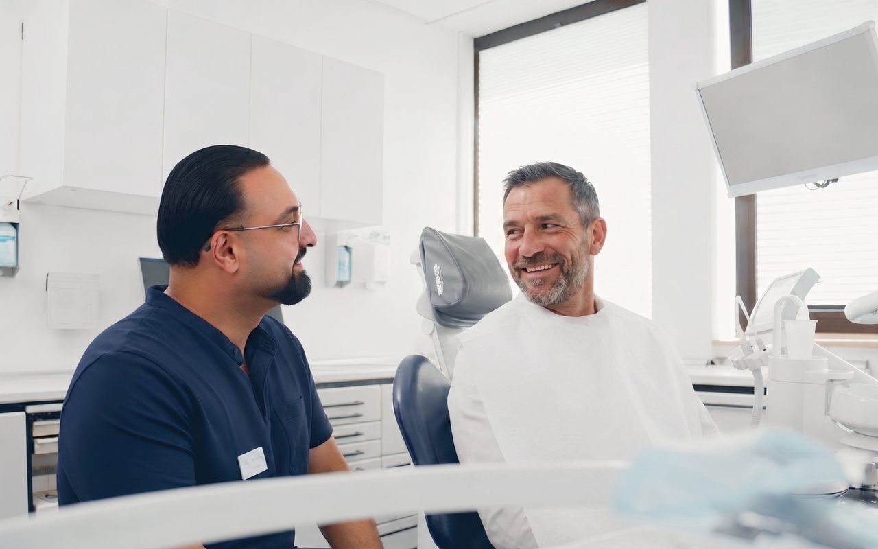 Dr. Parrand im Gespräch mit einem Patienten