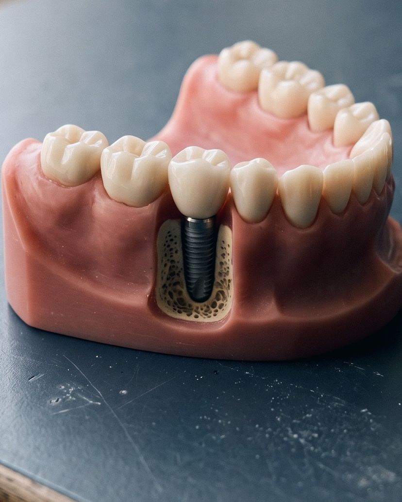 Kiefermodell mit Implantat